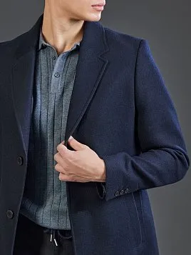 ТЕМНО-СИНЕЕ ПАЛЬТО OW26212-CT