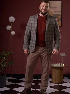 ТРИКОТАЖНАЯ РУБАШКА С ШЕРСТЬЮ И ШЕЛКОМ KN26TS049 ОРАНЖЕВАЯ