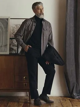 КОРИЧНЕВАЯ МУЖСКАЯ РУБАШКА SH26196-R 