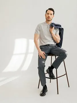 БРЮКИ МУЖСКИЕ PEPLOS TR24122-212 ТЕМНО-СЕРЫЙ