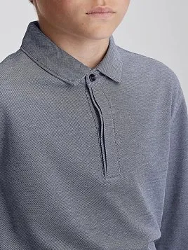 РУБАШКА-ПОЛО С ДЛИННЫМ РУКАВОМ ДЛЯ МАЛЬЧИКА PEPLOS TSP25J012-R СЕРЫЙ