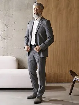 МУЖСКОЙ КОСТЮМ SU26116-R СЕРЫЙ