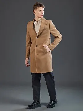 ПАЛЬТО ИЗ ШЕРСТИ В ОТТЕНКЕ КЭМЕЛ OW26213-CT
