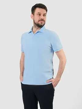 РУБАШКА-ПОЛО МУЖСКАЯ PEPLOS TSP25001-R ГОЛУБОЙ
