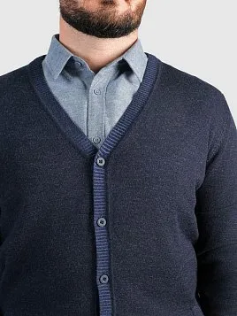 КАРДИГАН МУЖСКОЙ PEPLOS KN25C013 ТЕМНО-СИНИЙ