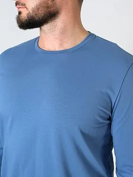 ФУТБОЛКА МУЖСКАЯ С ДЛИННЫМ РУКАВОМ PEPLOS TS24204-L ГОЛУБОЙ