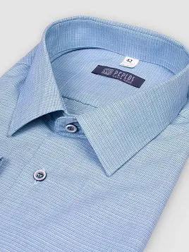 СОРОЧКА МУЖСКАЯ PEPLOS SH21093-SL БИРЮЗОВЫЙ