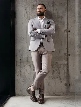 БРЮКИ МУЖСКИЕ PEPLOS TR23117-231 БЕЖЕВЫЙ