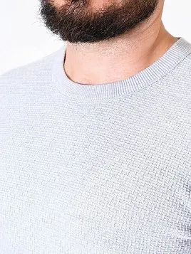 ДЖЕМПЕР МУЖСКОЙ PEPLOS KN24J014 СВЕТЛО-СЕРЫЙ