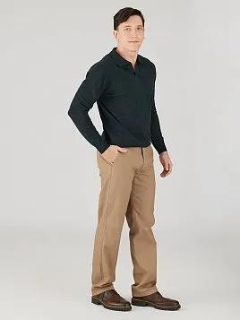 ТРИКОТАЖАЯ РУБАШКА KN26SH054 ТЕМНО-ЗЕЛЕНАЯ