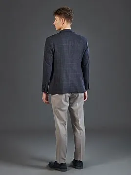 ТЕМНО-СИНИЙ ТРИКОТАЖНЫЙ ПИДЖАК PEPLOS JA26150-R 