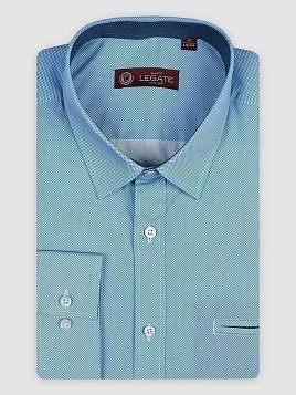 СОРОЧКА МУЖСКАЯ MAJESTIC LEGATE SH22095-R БИРЮЗОВЫЙ