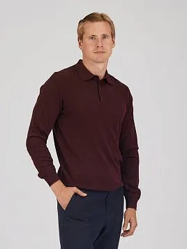 МУЖСКАЯ ТРИКОТАЖНАЯ РУБАШКА KN26SH029 БОРДОВАЯ