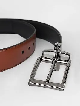 РЕМЕНЬ МУЖСКОЙ PEPLOS ДВУСТОРОННИЙ C15. BELT-22-C15-20 РЫЖИЙ-ЧЕРНЫЙ