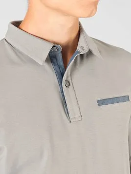 РУБАШКА-ПОЛО ПОДРОСТКОВАЯ С ДЛИННЫМ РУКАВОМ MAJESTIC LEGATE TS22T08-P СЕРЫЙ
