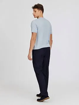 ТРИКОТАЖНАЯ РУБАШКА С ШЕРСТЬЮ KN26TS046 ГОЛУБАЯ