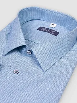 СОРОЧКА МУЖСКАЯ PEPLOS SH21093-SL БИРЮЗОВЫЙ