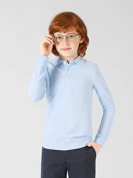 РУБАШКА-ПОЛО ДЛЯ МАЛЬЧИКА С ДЛИННЫМ РУКАВОМ PEPLOS TS22J14-P ГОЛУБОЙ