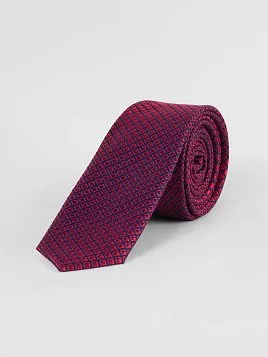 ГАЛСТУК МУЖСКОЙ PEPLOS БОРДОВЫЙ. КЛЕТКА (250/156864-4)