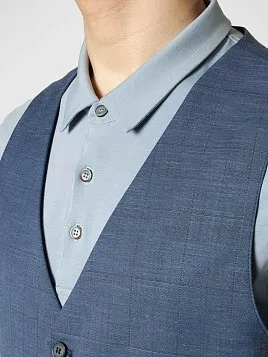 ЖИЛЕТ МУЖСКОЙ PEPLOS V22043 СИНИЙ ОТ КОСТЮМА