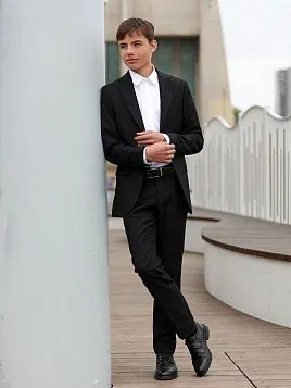 КОСТЮМ ПОДРОСТКОВЫЙ PEPLOS SU25T101-SL ЧЁРНЫЙ