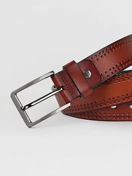 РЕМЕНЬ МУЖСКОЙ PEPLOS J52. BELT-22-J52-46 РЫЖИЙ