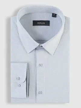 СОРОЧКА МУЖСКАЯ PEPLOS SH25183-R СЕРЫЙ