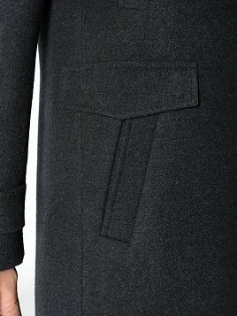 ПАЛЬТО МУЖСКОЕ PEPLOS OW2407-CT ТЕМНО-СЕРЫЙ