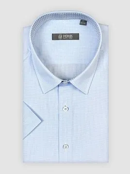 СОРОЧКА МУЖСКАЯ PEPLOS SH23068-K-R ГОЛУБОЙ