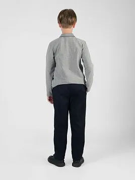 РУБАШКА-ПОЛО С ДЛИННЫМ РУКАВОМ ДЛЯ МАЛЬЧИКА PEPLOS TS24J017-P СЕРЫЙ