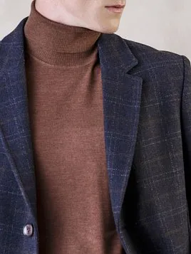 МУЖСКОЕ ПАЛЬТО OW26202-CT ТЕМНО-СИНЕЕ 