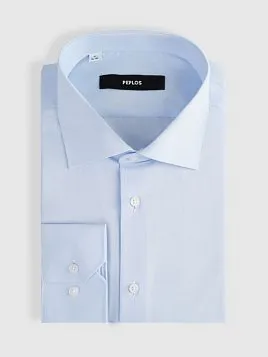 СОРОЧКА МУЖСКАЯ PEPLOS SH25093-SL ГОЛУБОЙ