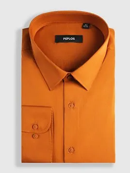 СОРОЧКА МУЖСКАЯ PEPLOS SH25211-R ОРАНЖЕВЫЙ