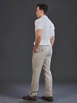 БЕЛАЯ ТРИКОТАЖНАЯ РУБАШКА KN26SH051