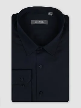 СОРОЧКА МУЖСКАЯ PEPLOS SH24142-SL ТЕМНО-СИНИЙ