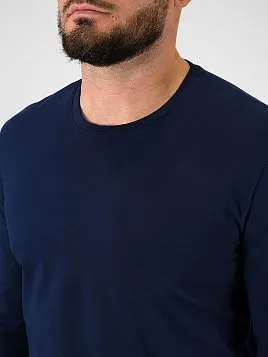 ФУТБОЛКА МУЖСКАЯ С ДЛИННЫМ РУКАВОМ PEPLOS TS24202-L ТЕМНО-СИНИЙ