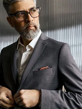 КОСТЮМ МУЖСКОЙ PEPLOS SU24023-SL ТЕМНО-СЕРЫЙ