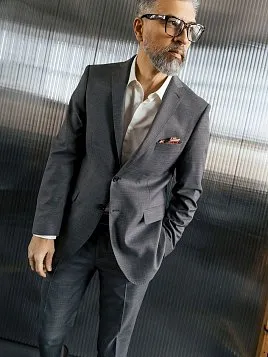 КОСТЮМ МУЖСКОЙ PEPLOS SU24023-SL ТЕМНО-СЕРЫЙ