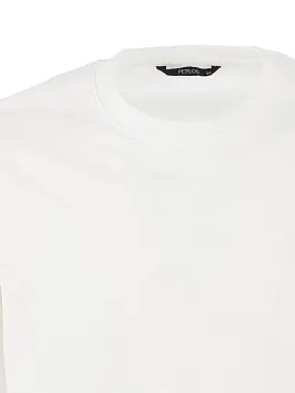 ФУТБОЛКА ИЗ ФАКТУРНОЙ ТКАНИ TSR26104-R МОЛОЧНЫЙ ОТТЕНОК