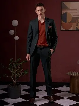 ТРИКОТАЖНАЯ РУБАШКА KN26SH055 ОРАНЖЕВАЯ