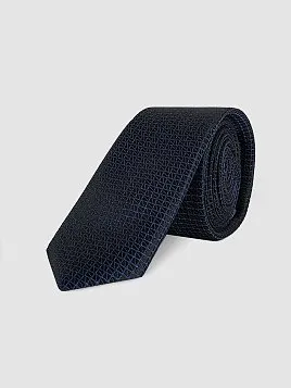 ГАЛСТУК МУЖСКОЙ PEPLOS ТЕМНО-СИНИЙ. МИКРОДИЗАЙН (250/157489-5)