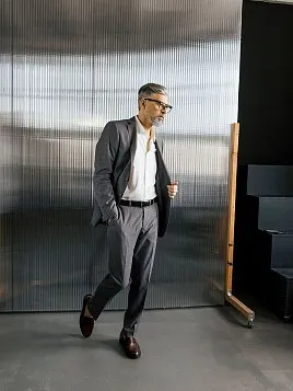 КОСТЮМ МУЖСКОЙ PEPLOS SU24023-SL ТЕМНО-СЕРЫЙ