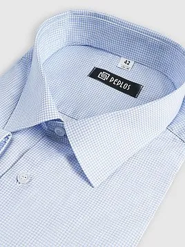 СОРОЧКА МУЖСКАЯ PEPLOS SH25073-R ГОЛУБОЙ