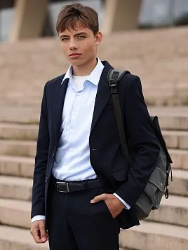 КОСТЮМ ПОДРОСТКОВЫЙ PEPLOS SU25T104-SL ТЕМНО-СИНИЙ