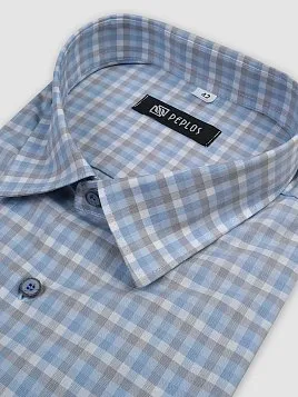 СОРОЧКА МУЖСКАЯ PEPLOS SH22069-К-R СИНИЙ