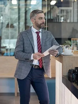 ПИДЖАК МУЖСКОЙ PEPLOS JA20005-R СЕРЫЙ