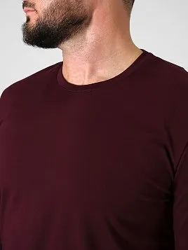 ФУТБОЛКА МУЖСКАЯ С ДЛИННЫМ РУКАВОМ PEPLOS TS24203-L БОРДОВЫЙ