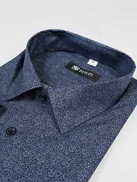 СОРОЧКА МУЖСКАЯ PEPLOS SH23134-SL ТЕМНО-СИНИЙ