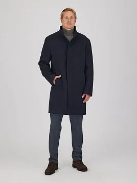 МУЖСКОЕ ПАЛЬТО OW26206-CT ТЕМНО-СИНЕЕ