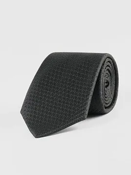 ГАЛСТУК МУЖСКОЙ PEPLOS ЧЕРНЫЙ. ФАКТУРНЫЙ ОДНОТОННЫЙ (400/177)